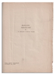 Moe Howard's 27pp. Script Dated November 1937 for The Three Stooges Film ''Tassels in the Air'' -- With Some Annotations in Moe's Hand -- Last One or Few Pages Missing, Else Very Good Condition
